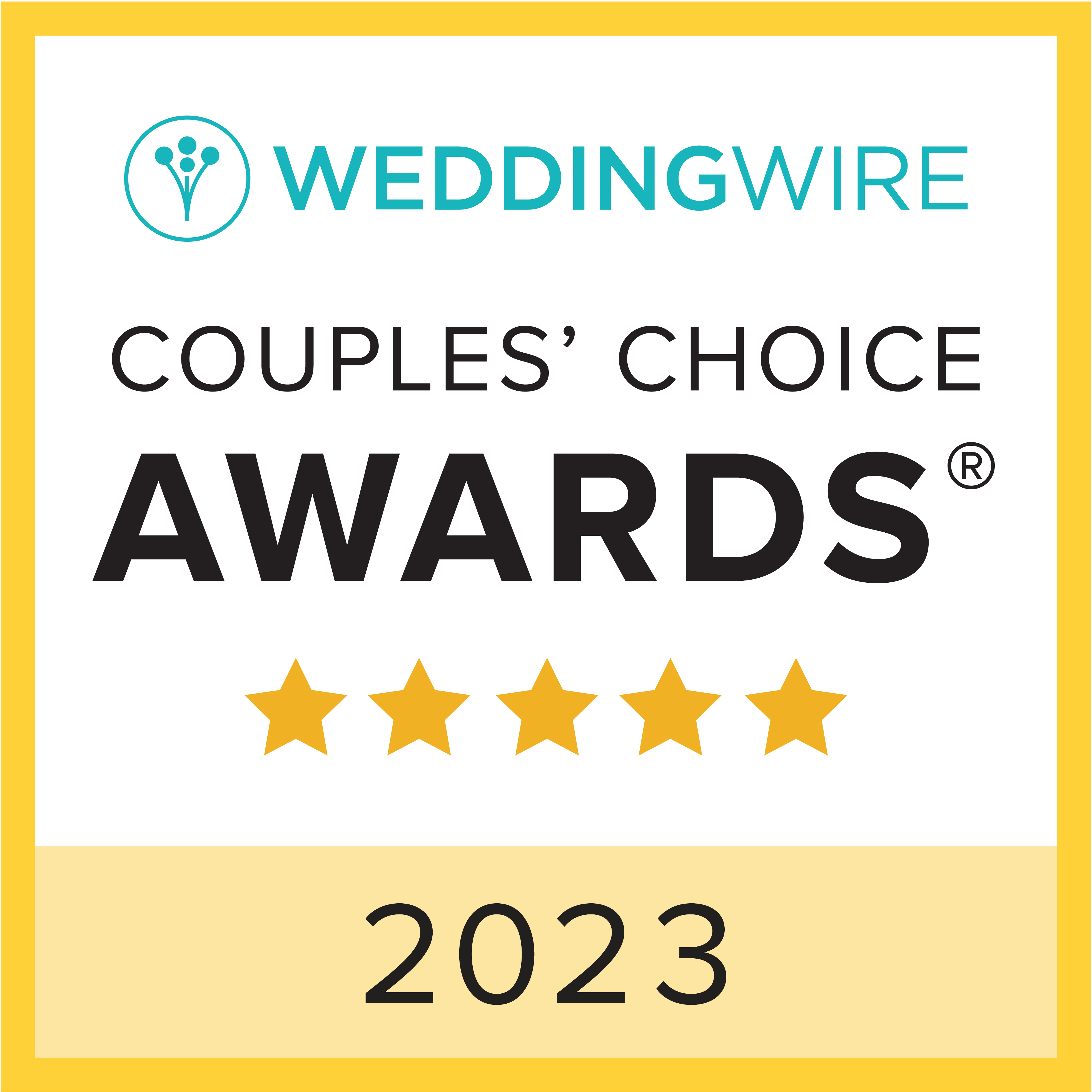 Wedding Wire Couples Choice Award 2023